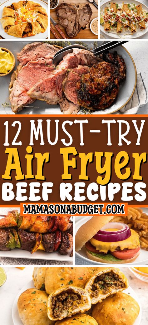 These Must Try Air Fryer Beef Recipes are a great way to add some variety to your menu plan. Air Fryer Beef Recipes, Air Fryer Beef, Menu Plan, Desserts Snacks, Fryer Recipes, Menu Planning, Air Fryer Recipes, Easy Dinner Recipes, Beef Recipes