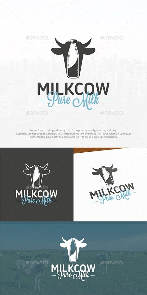 Milk Logo Design Ideas, Milk Template, Milk Logo, Milk Store, Animals Logo, Logos Photography, Cow Logo, Goat Logo, Milk Brands