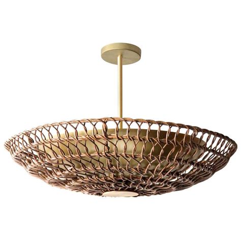 For Sale on 1stdibs - Ventila, our nickname for the Tagalog word for ‘fan’, is woven from Filipino rattan and takes inspiration from colonial era ceiling fans. It’s an interplay French Chinoiserie, Cover Lampshade, Rope Pendant Light, Rattan Pendant Light, Copper Pendant Lights, Pendant Ceiling Lamp, Lantern Pendant, Vintage Chandelier, Suspension Lamp