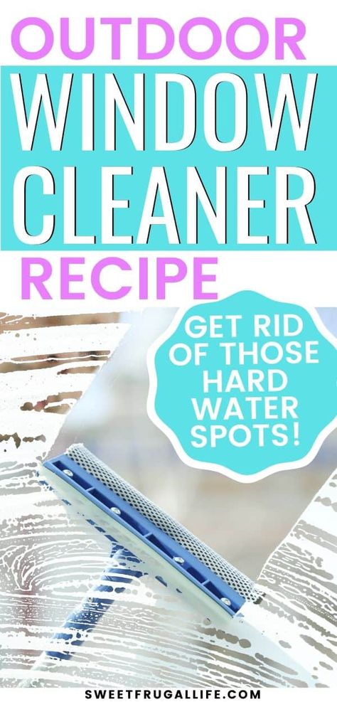 Best Window Cleaning Solution, Window Cleaner Streak Free, Outdoor Window Cleaner, Cleaning Outside Windows, Clean Outdoor Windows, Window Cleaner Recipes, Diy Window Cleaner, Window Cleaning Tips, Homemade Glass Cleaner