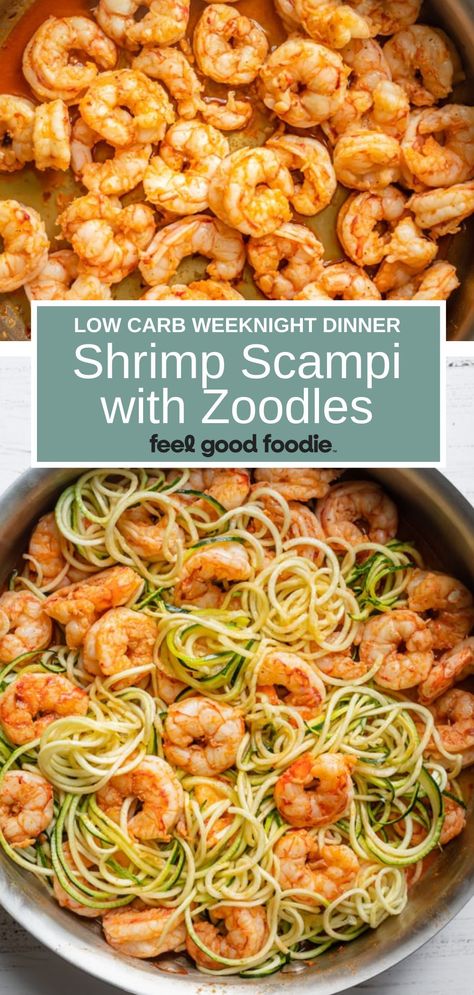 Healthy Recipes For Shrimp, Shrimp Zoodle Scampi, Zucchini Noodles And Shrimp Healthy, Low Carb Shrimp Meal Prep, Zoodle Bowls Healthy Recipes, Simple Dinner Recipes For Two Healthy, Shrimp Scampi Zoodles Recipe, Shrimp With Zoodles, Healthy Meals With Fish