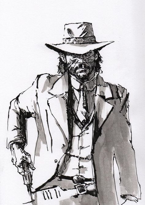 جيسون ستاثام, No Tattoos, Cowboy Character Design, Cowboy Draw, John Marston, Western Artwork, Red Redemption 2, Western Comics, West Art