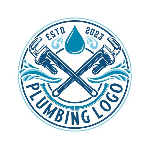 Vector pipe service vector design logo. ... | Premium Vector #Freepik #vector #plumbing-logo #wrench-logo #pipe-logo #tools-logo Plumber Logo, Plumbers Logo, Tools Logo, Plumbing Logo, Union Logo, House Balcony, House Balcony Design, Concept Home, Adjustable Wrench