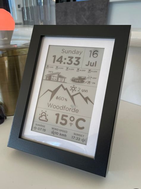 Use ESPHome with e-ink Displays to blend in with your home decor! - Share your Projects! - Home Assistant Community Coding Ideas, E Paper Display, Pc Building, E Ink Display, Home Assistant, E Ink, Electronics Projects Diy, My Apartment, Print Ideas