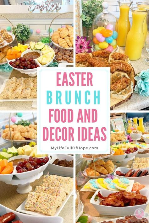 EASTER BRUNCH FOOD AND DECOR BUFFET IDEAS - Easter is such a wonderful holiday celebrating the resurrection of Jesus Christ and what way to celebrate with bright cheery colors. If you need even more ways to celebrate this day, our Easter brunch buffet is packed with food, menu, recipe ideas that your friends and family may enjoy. I share how you can use decor around your home for creating the special buffet set up. #easterbrunchideas # Easterbrunchbuffet #brunchideas Easter Lunch Menu, Easter Brunch Ideas, Easter Brunch Buffet, Easter Sunday Brunch, Easter Buffet, Easy Easter Brunch, Menu Recipe, Buffet Set Up, Easter Brunch Menu