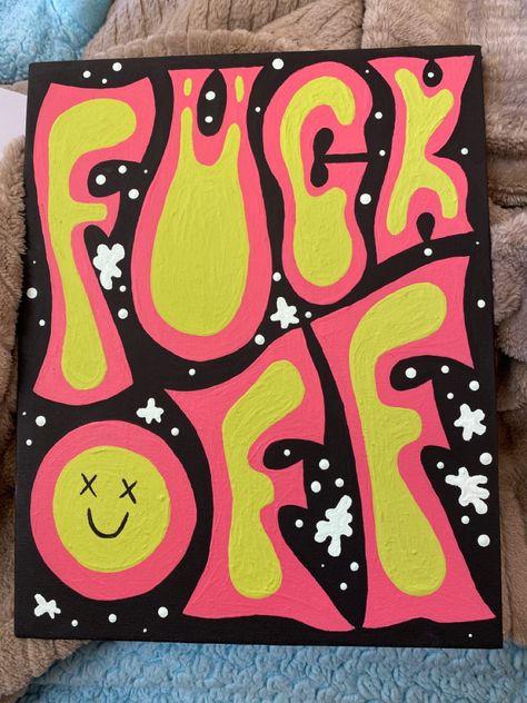 Canvas Art Quotes, Trippy Painting, Hippie Painting, Small Canvas Paintings, Simple Canvas Paintings, Cute Canvas Paintings, Easy Canvas Art, Canvas Drawings, Fotografi Editorial