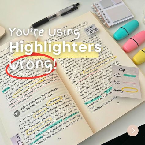 Time for a highlighter glow-up! ✨ If you think you’re using highlighters right, think again. In my latest post, I’m shedding light on common highlighter mistakes and how to fix them. From random color splashes to excessive highlighting, I’ve been there, done that, and learned a thing or two along the way. Discover the art of strategic highlighting, where every stroke serves a purpose and enhances your understanding of the text. Say goodbye to chaotic notes and hello to organized brilliance! W... Notion Aesthetic, Been There Done That, Think Again, The Text, Random Color, Glow Up?, A Thing, Fix It, Highlighter