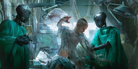 ArtStation - Beyond Human - Keyframe Concept Art, Pablo Dominguez Human Experimentation, D20 Modern, Beyond Human, Space Illustration, Fiction Idea, Anime Version, Mad Scientist, Borderlands, Fantasy Inspiration