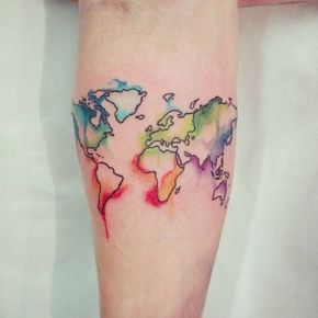 World Map Tattoos, Globe Tattoos, Map Tattoo, Map Tattoos, Greek Mythology Tattoos, Mythology Tattoos, World Tattoo, Travel Tattoo, Tattoo Designs Men