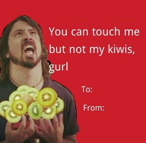 Dave and his kiwis Love Pick Up Lines, Goofy Valentines, Bad Valentines, Funny Rock, Funny Valentines Cards, Nirvana Kurt, Mental Hospital, Break Up, Valentine's Card