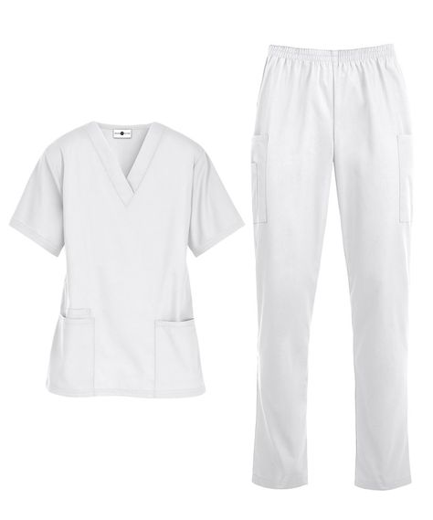 Women¡¯s Medical Uniform Scrub Set ¨C Includes V-Neck Top and Elastic Pant (XS-3X, 14 Colors), #Ad #Scrub, #AFFILIATE, #Set, #Includes, #Women Embry Call, Scrubs Women, Scrub Suit, White Scrubs, Jeans Outfit Men, Medical Uniforms, Pants Details, Womens Scrubs, Scrub Sets