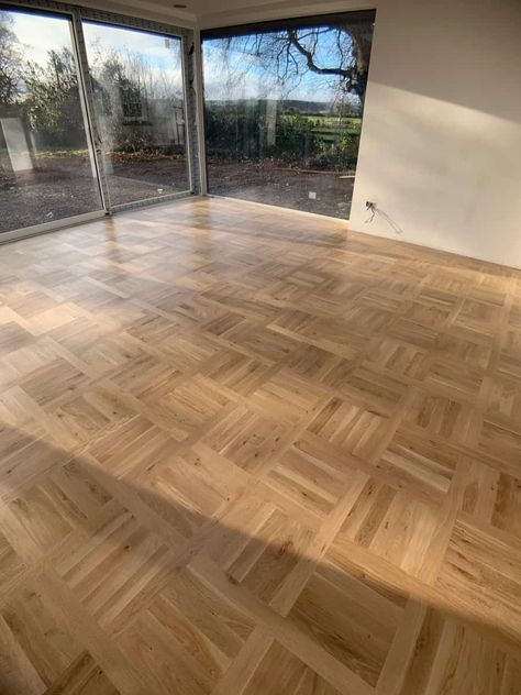 Basketweave Parquet Flooring - Dublin - Oak, Teak & Mahogany Square Basket Parquet Flooring, Basket Weave Wood Floor, Parquet Flooring Checkerboard, Basket Weave Parquet Flooring, Square Parquet Flooring, Basket Weave Floor, Rooftop Ideas, Penthouse Ideas, Floor Options