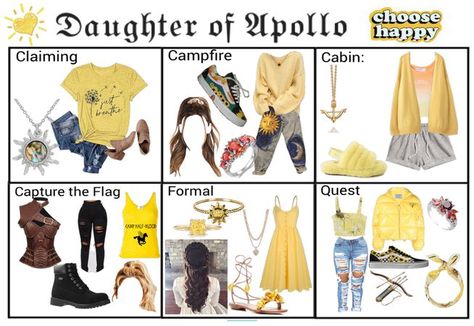 Daughter Of Apollo, Cabin Outfit, Apollo Aesthetic, Apollo Cabin, Percy Jackson Movie, Percy Jackson Outfits, Movie Inspired Outfits, Capture The Flag, Elegant Mini Dress