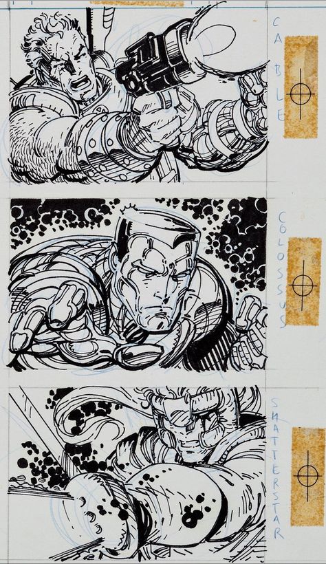 Jim Lee Colossus, Professional Sketches, Comic Inking, Jim Lee Art, Marvel Character Design, Xmen Art, David Finch, Black And White Comics, Comic Book Art Style