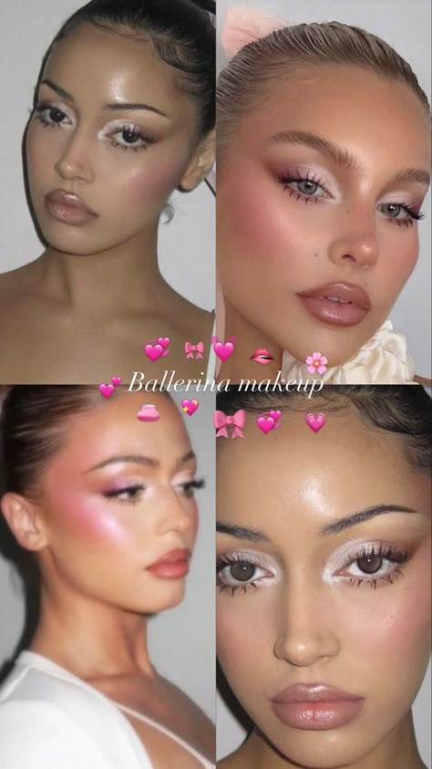 Types Of Makeup Styles, Barbie Makeup Look, Makeup Look Ideas, Ballerina Makeup, Makeup 2024, Ideal Makeup, 50 Makeup, Tiktok Ideas, Day Makeup Looks