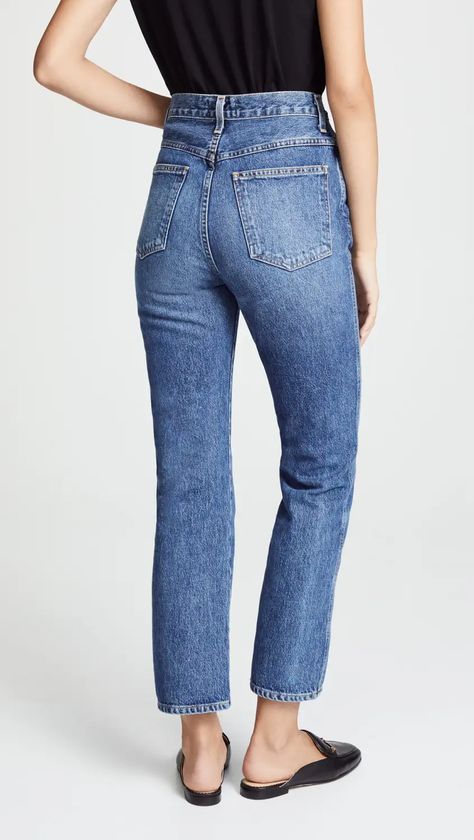 AGOLDE Pinch Waist High Rise Kick Jeans | Shopbop 2018 Style, Agolde Jeans, Model Looks, Ankle Length Jeans, Denim Pants Women, Jeans Fashion, Kick Flares, Weekend Wardrobe, Waist Jeans