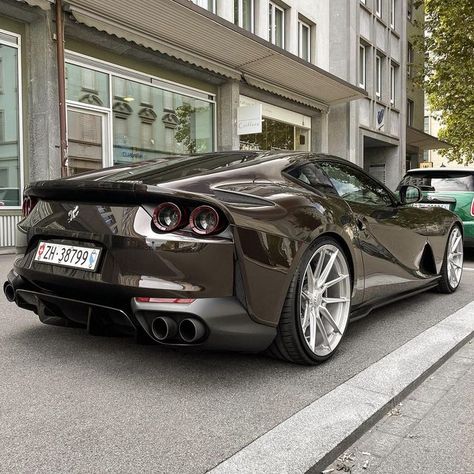 Tommy on Instagram: "Brown 812 Superfast on Novitec Wheels 😍🔥 ————————————— @novitecgroup @cartech_switzerland —————————————- #ferrari #812superfast #novitec #wheels #zürich #the19tommy85 #hüühüümanne" Ferrari 812 Novitec, 812 Superfast, Ferrari 812 Superfast, Car Sport, Ferrari 812, High End Cars, Nice Cars, Pretty Cars, Future Car