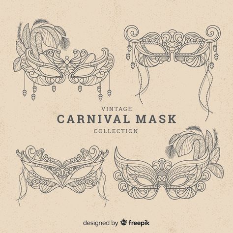 Masquerade Mask Drawing, Masquerade Mask Tattoo, Drawn Mask, Mask Template Printable, Masquerade Ball Party, Brown Hairstyles, Carnival Art, Venice Mask, Mask Collection