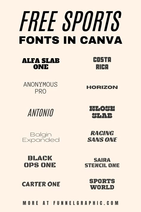 Free Sports Fonts In Canva Free Sports Fonts, Cookies Logo Design, Fun Bubble Letters, New Year T Shirt Design, Free Cute Fonts, Fonts With Tails, Letters Alphabet Fonts, Quiz Logo, Canva Fonts Free