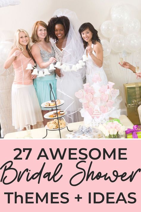 These 27 bridal shower themes and bridal shower ideas are so cute & so fun - your bride will love them! #bridalshower #bride #bridalparty #weddingplanning #bridalshowerideas #bridalshowerthemes #bridalshowerinspo #bridalshowerinspiration #bridalshowerplanning #bridalshowercolors #bridalshowergames #bridalshowerfood #cutebridalshowerideas #bridalshowerdecor Combined Bridal Shower Ideas, Bridal Shower For Older Bride, Bridal Shower Colors, Bridal Shower Themes, Shower Tips, Bridal Shower Planning, Brunch Fashion, Bridal Shower Inspiration, Shower Diy