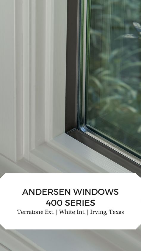 Andersen Windows - 400 Series with a Terratone Exterior and White Interior Irving, Texas Anderson 400 Series Windows, Anderson Windows 400 Series, New Construction Windows, Best Replacement Windows, 1 Bedroom House Plans, Anderson Windows, Window Construction, Irving Texas, Window Manufacturers