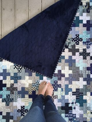 Patchwork Inspiration, Plus Quilt, Cross Quilt, Block Quilt, Pretty Quilt, Boy Quilts, Blue Quilts, Scrappy Quilts, Patch Quilt