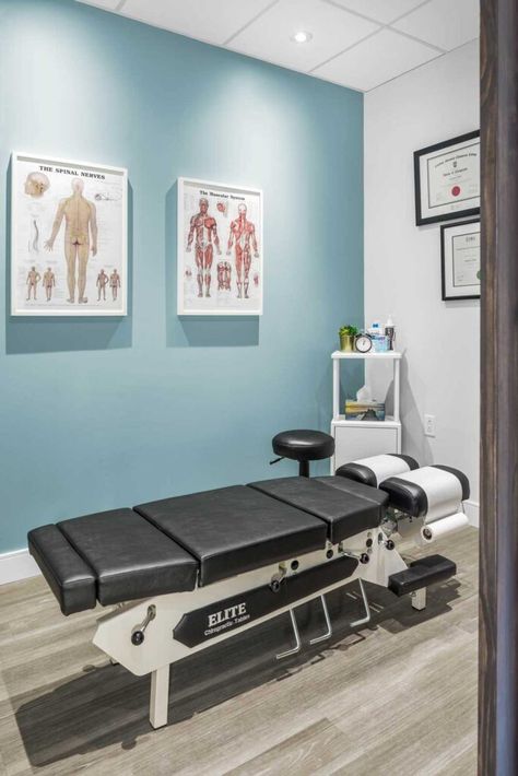 Beach side serenity is the palette for this chiropractic clinic | ARIDO Chiropractic Office Design, Sick Kids Hospital, Physiotherapy Clinic, Chiropractic Clinic, Children Hospital, Beach Side, Medicine Wheel, Chiropractic, Office Design