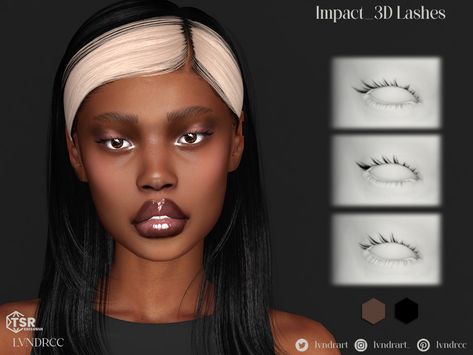 The Sims Resource - Impact 3D Lashes Sims Urban Cc, Sims Eyelashes, Teen Sims 4 Cc, Sims Jewelry, Sims 4 Cc Eyes, Cc Clothes, Long Eyelashes, Black Shades, Clothes Jewelry