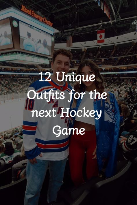 Discover simple and cute outfit ideas for the hockey game that are both stylish and practical, perfect for a fun and aesthetic sporting event look. Casual Sports Game Outfit, Outfit For Sporting Event Games, Cute Outfits For Sporting Events, Game Day Outfit Inspiration, Washington Capitals Outfit, Boston Bruins Game Outfit, Blackhawks Outfit Woman, Hockey Outfit Aesthetic, Hockey Date Night Outfit