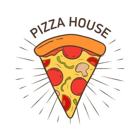 Pizza Slogans, Pizza Vector, Food Vintage, Pizza House, Pizza Logo, Pizza Art, Artisan Pizza, My Bae, Delicious Pizza