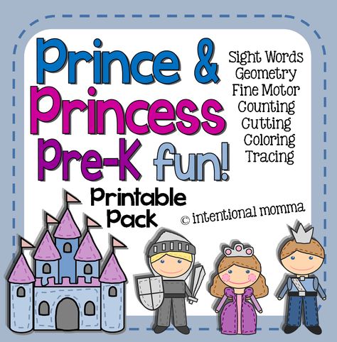 Queen And Knight, Sight Word Booklets, Math Language, Medieval Theme, Fairy Tales Unit, Fairytale Theme, Disney Activities, Royal Theme, Preschool Units