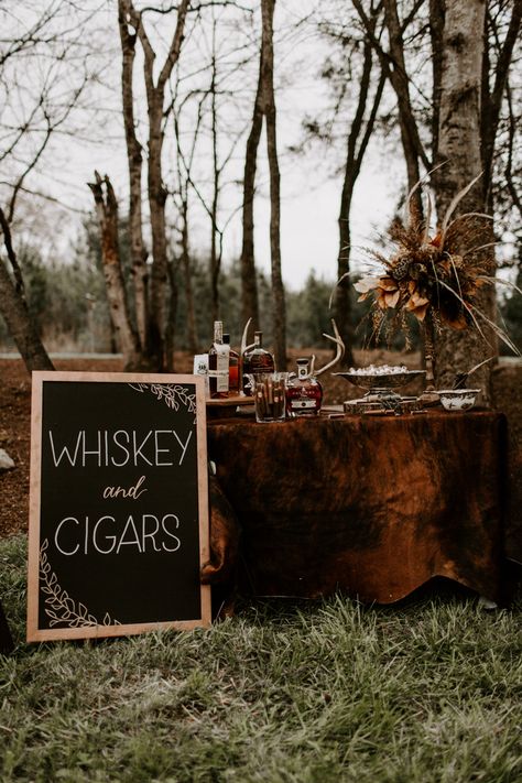 Woodsy Wedding Reception Decor, Woodsy Vintage Wedding, Weddings In Woods, Black Woodsy Wedding, Camping Reception Wedding, Outdoor Wedding Camping, Outdoor Cabin Wedding, Witchy Country Wedding, Woodland Ceremony Decor