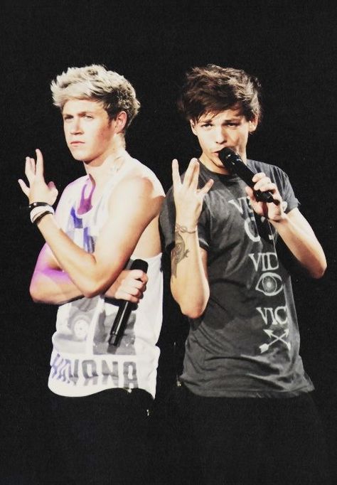 Niall Horan and Louis Tomlinson. Reminds me of my and my best friend Shelby! Niall Horan, Twitter