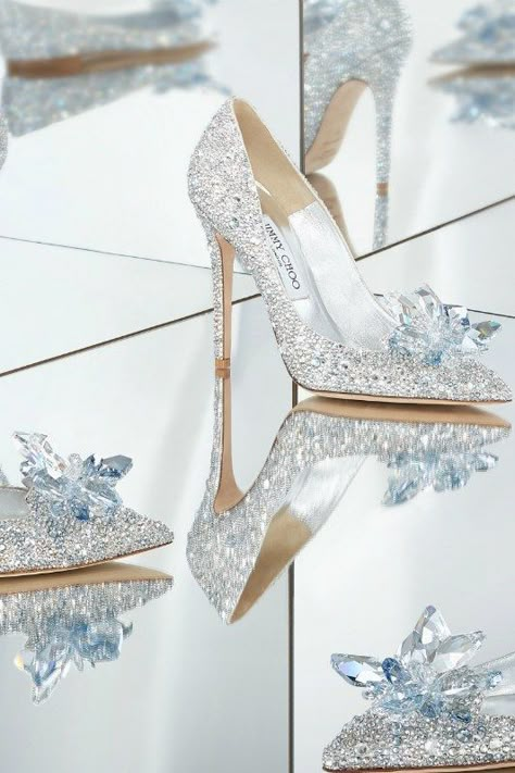 Jimmy Choo Cinderella, Cinderella Wedding Shoes, Jimmy Choo Wedding Shoes, Louboutin Sneakers, Bride Heels, Wedding Shoes Bride, Cinderella Shoes, Jimmy Choo Heels, Bridal Heels