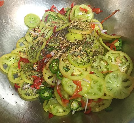 Fish House Green Tomato Pickles, Spicy Green Tomato Pickles, Pickled Green Tomatoes Canned, Quick Pickled Green Tomatoes, Picked Green Tomatoes, Pickled Tomatoes Green, Italian Pickled Green Tomatoes, Spicy Pickled Green Tomatoes, Pickled Green Tomatoes Recipe Easy