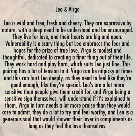 67 Likes, 10 Comments - Rosie  (@badastrology_official) on Instagram: “At its best, this pairing is sweet and tender, proud and passionate, encouraging and creative.…” Leo And Virgo Relationship, Virgo Relationships, Virgo Compatibility, Sign Compatibility, Virgo And Pisces, Leo Virgo Cusp, Leo Quotes, Virgo Love, Virgo Quotes