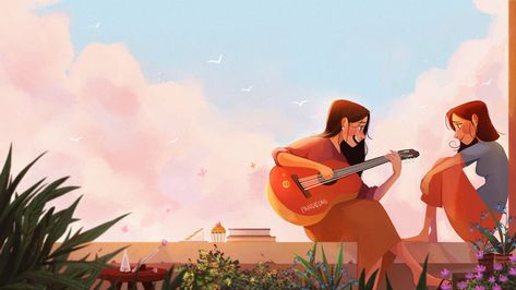 Harana Filipino, Filipino Art, Nice Meeting You, Book Illustration Art, Lgbt Art, Orange Art, Warm Colors, Amazing Art, Art Style