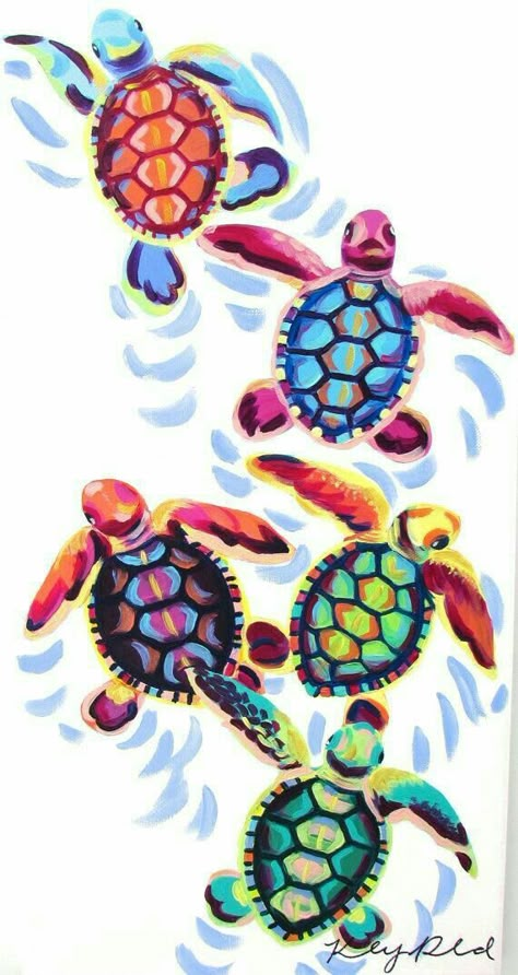 Turtle Hatching, Turtle Wallpaper, Turtle Tattoo, Turtle Painting, Turtle Art, Cute Turtles, Turtle Design, Sea Turtles, In The Ocean