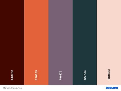 Maroon, Purple, Teal Maroon Color Palette, Maroon Purple, Purple Teal, Maroon Color, Drawing Reference, Bar Chart, Color Palette, Pie Chart, Purple