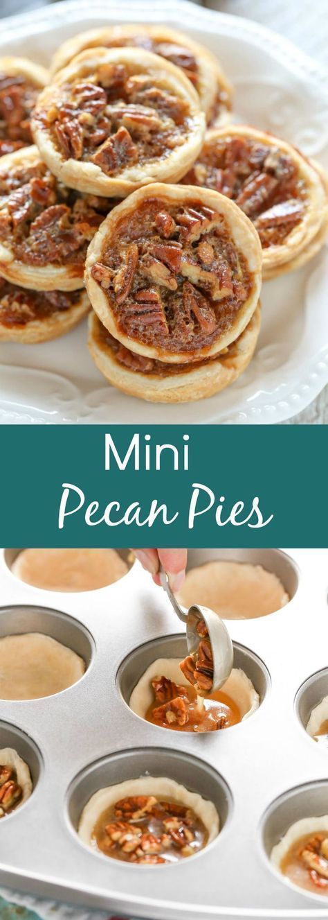 Delicious mini pies that can be grab and go! These Mini Pecan Pies are easy to make and can even be made ahead of time. These mini pies freeze really well! This could definitely help when preparing those holiday meals, namely Thanksgiving or even Christmas! #pies #recipes #homemade #Thanksgiving #Christmas #holiday #desserts #livewellbakeoften Make Ahead Desserts To Freeze, Caribbean Desserts, Dessert Jar, Mini Pecan Pie Recipes, Crust Designs, Keto Pie, Man Recipes, Unique Pies, Pecan Pies