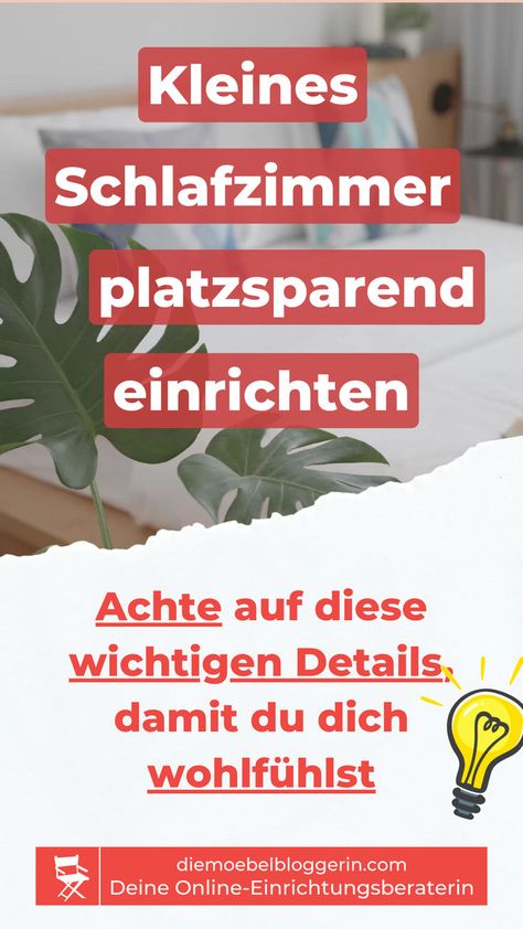 Du möchtest dein kleines Schlafzimmer einrichten? Entdecke, wie du ein kleines Schlafzimmer mit Kleiderschrank einrichten und Stauraum schaffen kannst. Und wie du selbst 10qm kleine Räume größer wirken lässt als sie sind. 💡 Lies jetzt, wie du mehr aus deinem Schlafzimmer machst! Home Inspiration, Home Decor Ideas, Decor Ideas, House Design, Quick Saves, Home Decor, Design, Home Décor