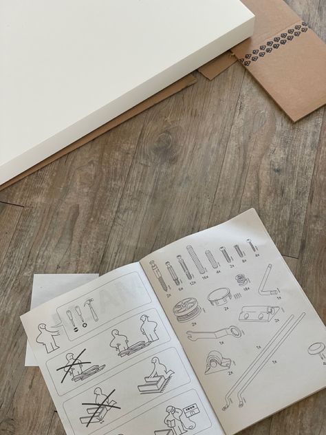 #ikea #build #furniture #decor #desk #wood #room #office #aesthetic #building #white #brown #clean #modern Ikea Furniture Aesthetic, Ikea Aesthetic, September Journal, Furniture Aesthetic, Aesthetic Building, Rearranging Furniture, Office Aesthetic, Build Furniture, Building Aesthetic