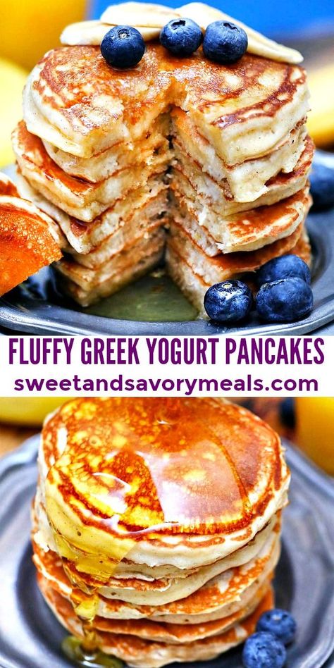 What To Do With Plain Yogurt, What To Do With Plain Greek Yogurt, Plain Greek Yogurt Recipes Dinners, Pancakes With Greek Yogurt, Plain Greek Yogurt Recipes Healthy, Plain Greek Yogurt Recipes Breakfast, Easy Greek Yogurt Pancakes, Healthy Pancakes With Yogurt, Yogurt Pancakes Healthy