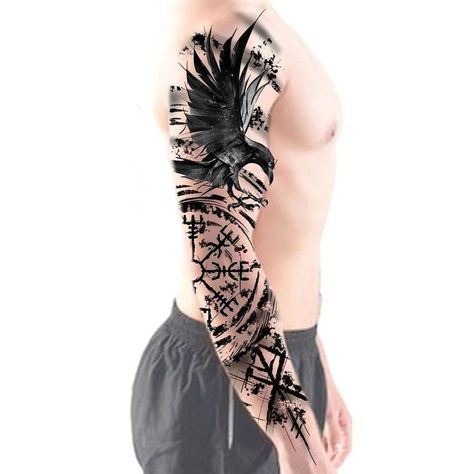 Wiccan Sleeve Tattoos For Women, Norse Sleeve Tattoos For Guys, Viking Arm Tattoo For Men, Viking Tattoo Design Drawings, 3/4 Sleeve Tattoos For Guys, Viking Sleeve Tattoo For Men, Norse Tattoo Sleeve, Nordic Arm Tattoo, Runescape Tattoo