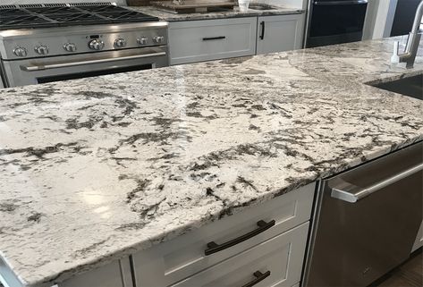 Delicatus White Granite; One Of The Best White Granite Delicatus White Granite Kitchen, Gray And White Granite Countertops, Delicatus White Granite, Delicatus Granite, White Ice Granite, White Granite Kitchen, Granite Polish, Types Of Granite, White Granite Countertops