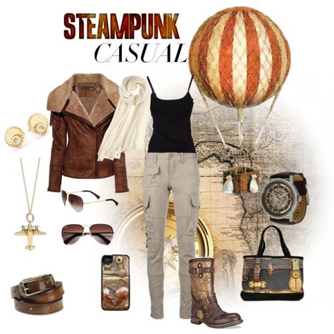 "Steampunk Casual" by akayhu on Polyvore  Everyday casual steampunk look Steampunk Casual, Everyday Steampunk, Casual Steampunk, Mode Steampunk, Steampunk Couture, Lady Like, Steampunk Diy, Casual Cosplay, Steampunk Costume