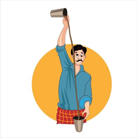 Chai Wala Illustrations, Chai Logo, Chai Wala, Logo Design Art, Download Books, Cartoon Character, Free Ebooks, Fridge Magnets, Cartoon Characters