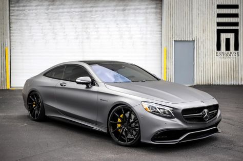 Stealthy Matte Grey Mercedes-Benz S63 AMG Coupe S63 Amg Coupe, Mercedes Sports Car, Mercedes Sport, Mercedes Auto, Mercedes S63, Mercedes Benz S, Mercedes Benz G Class, Mercedes Car, Benz S Class