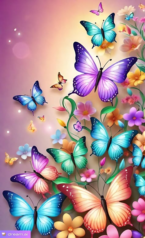 Dream by WOMBO Purple Butterfly Wallpaper, Beautiful Butterfly Pictures, Whatsapp Wallpaper Cute, Butterfly Wallpaper Backgrounds, Butterfly Background, Beautiful Butterflies Art, Phone Wallpaper Pink, Butterfly Wallpaper Iphone, Butterfly Images