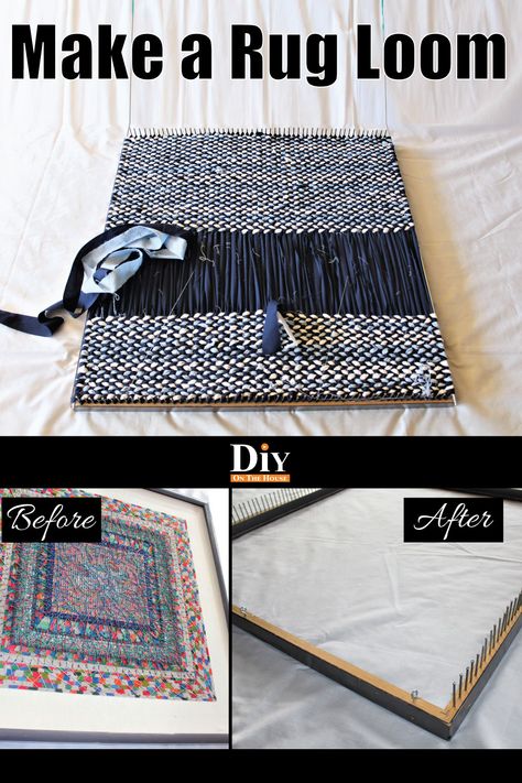 Diy Woven Rug How To Make, Homemade Rugs Diy Floor Mats, Diy Weaving Loom How To Build, How To Make A Rug, Diy Rugs Easy Large, Upcycle Sheets, Twining Weaving, Weave A Rug, Rug Weaving Loom